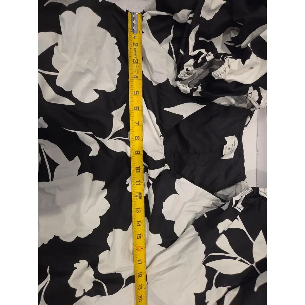 Kate Spade x Target Classic Rose Poplin Mini Dress Black White Size XS